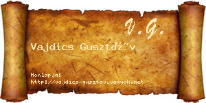 Vajdics Gusztáv névjegykártya