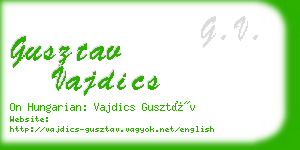 gusztav vajdics business card